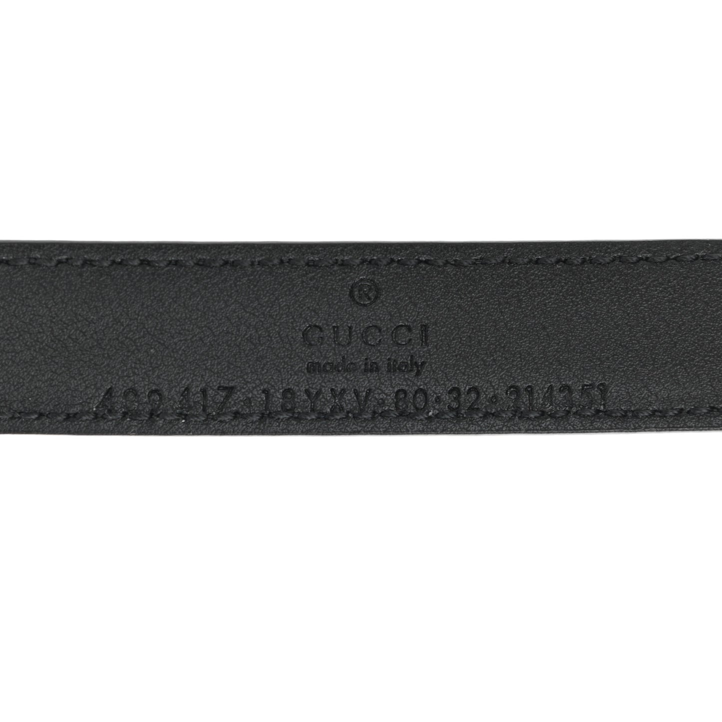 Azalea Calfskin Enamel Monochrome Double G 20mm Belt 80 32 Black