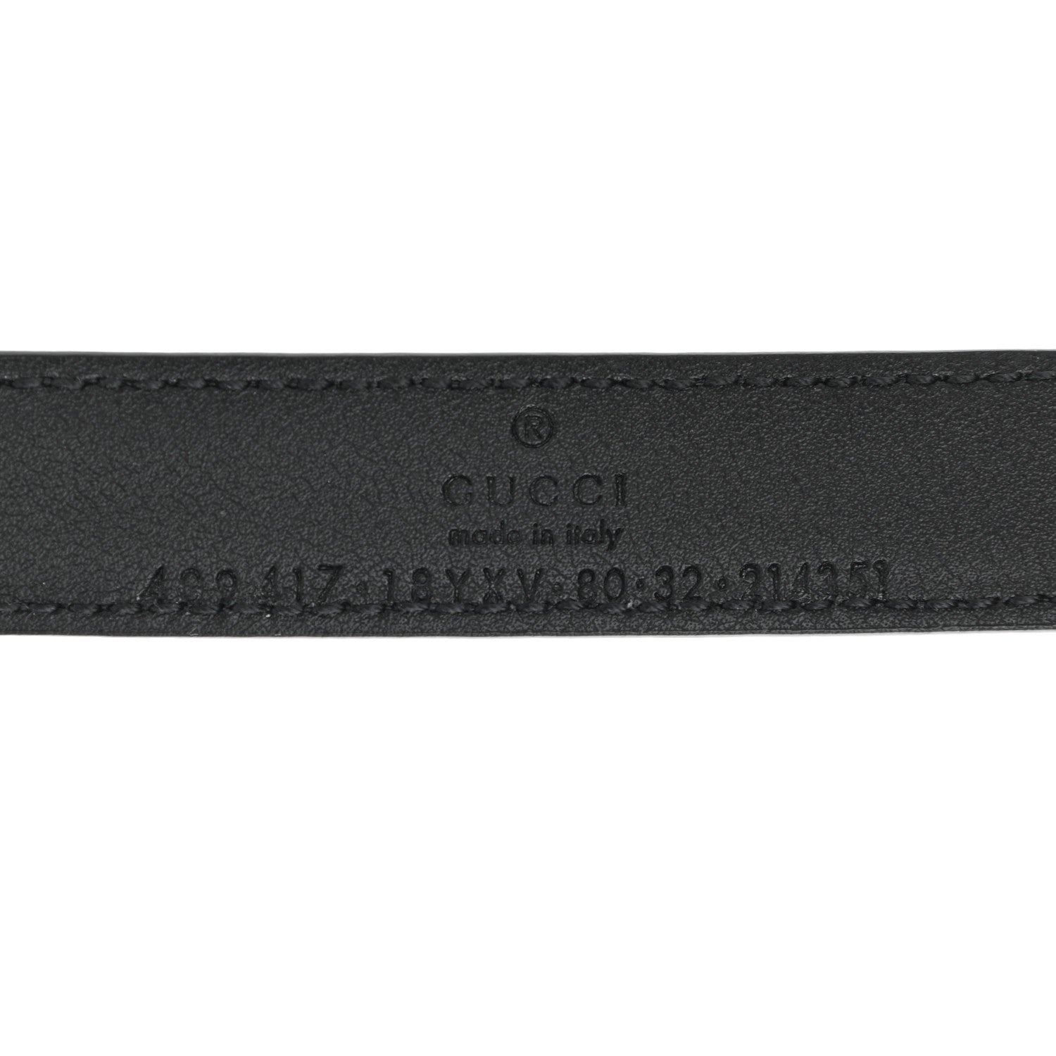 Gucci Azalea Calfskin Enamel Monochrome Double G 20mm Belt 80 32 Black 3 of 3