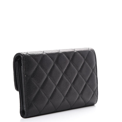 Chanel Caviar Quilted Small Golden Class Flap Wallet Black 2 of 10