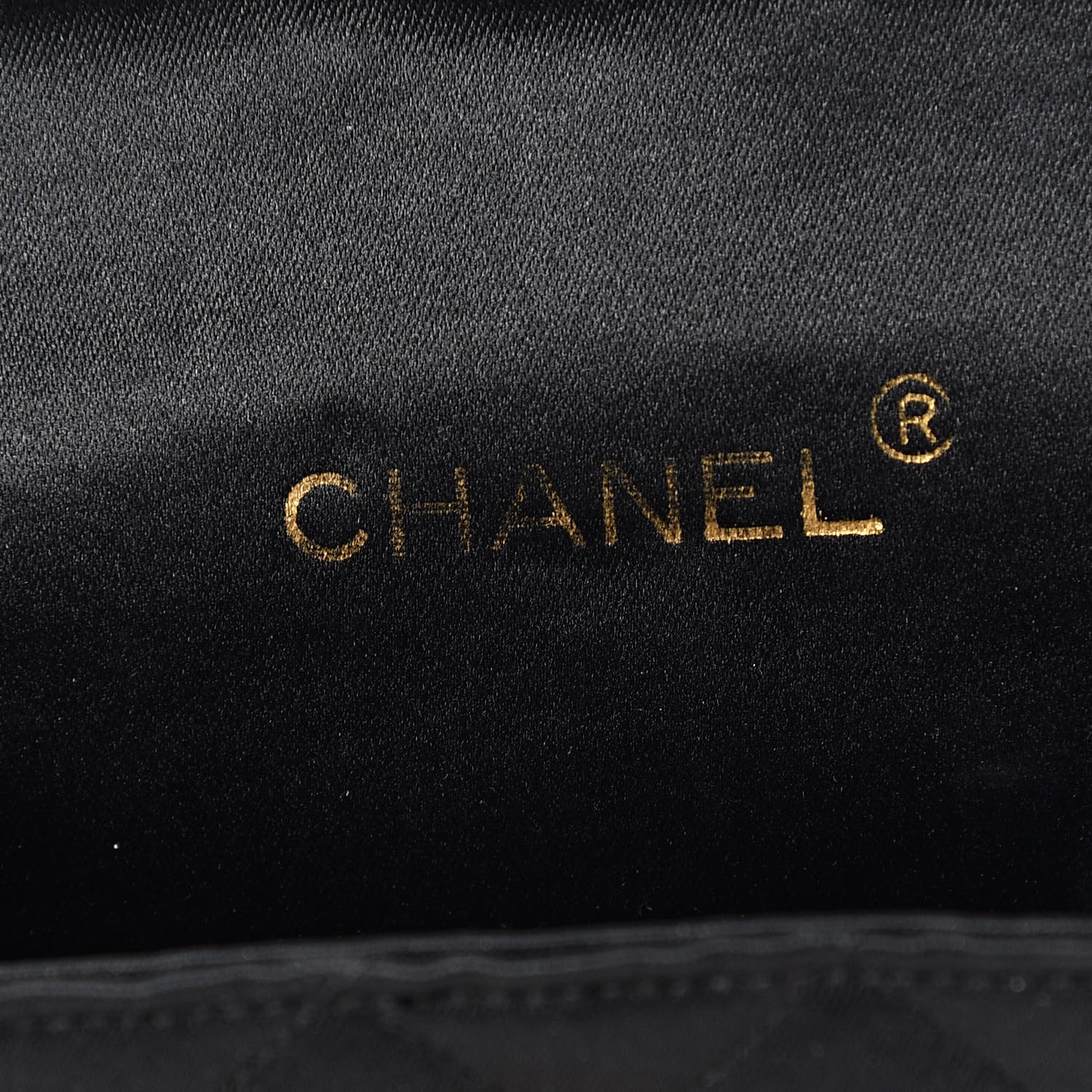 Satin Quilted Micro Mini Flap Black