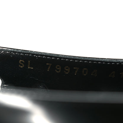 Saint Laurent Glazed Calfskin Lee Slingback Pumps 41 Black 10 of 11