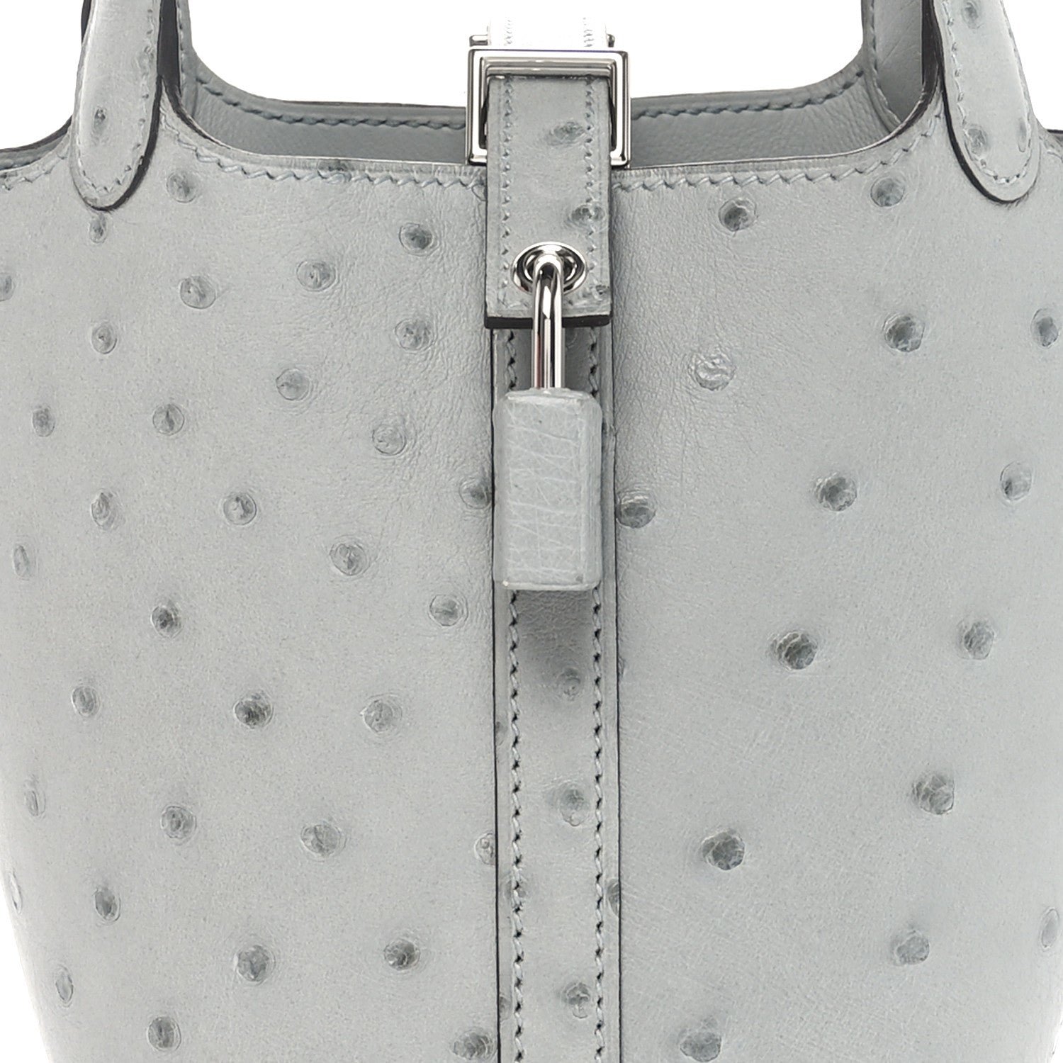 Hermes Ostrich Micro Picotin Lock Bleu Glacier 8 of 11