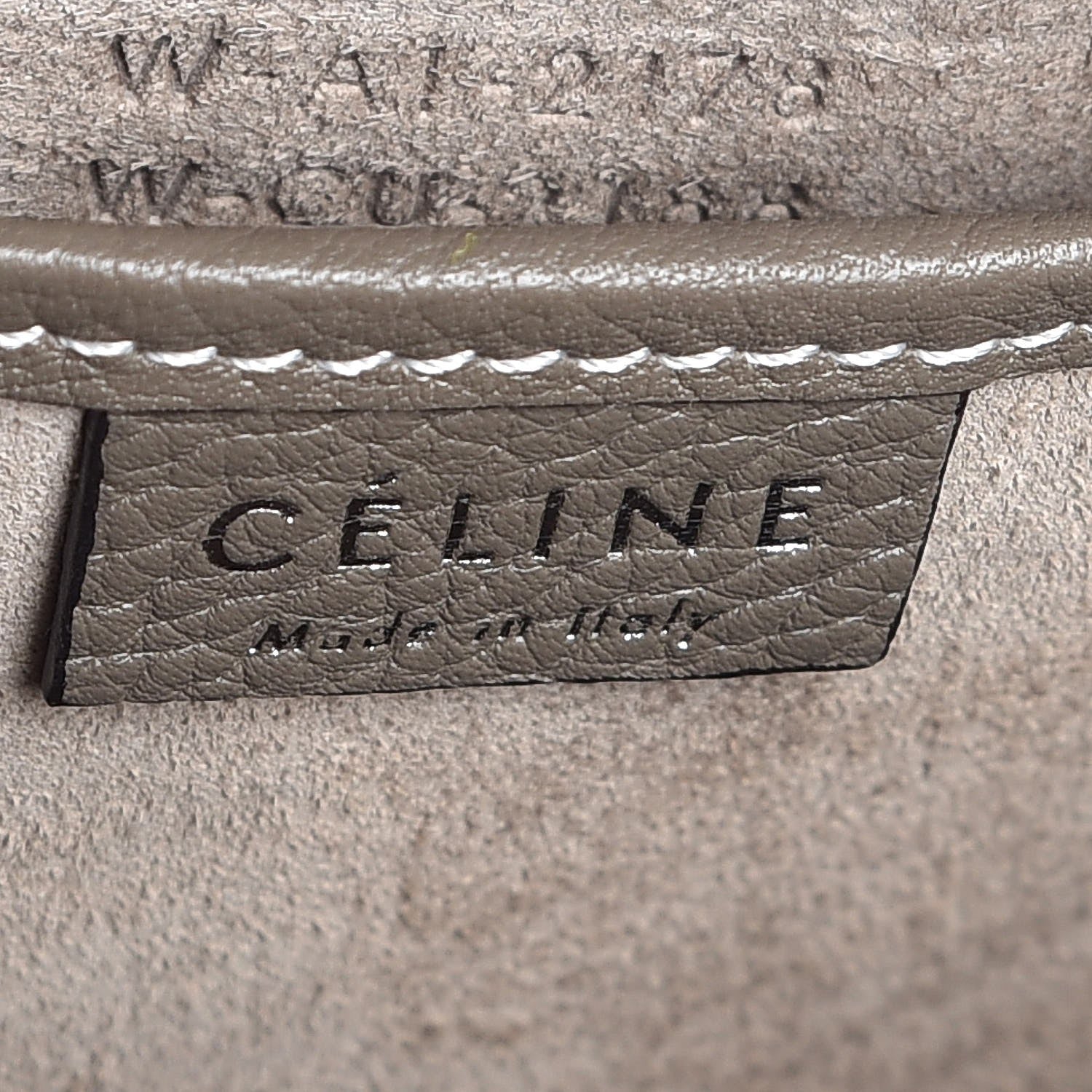 Celine Drummed Calfskin Nano Luggage Souris 7 of 8