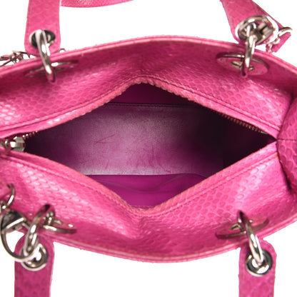 Christian Dior Python Medium Lady Dior Pink 6 of 17