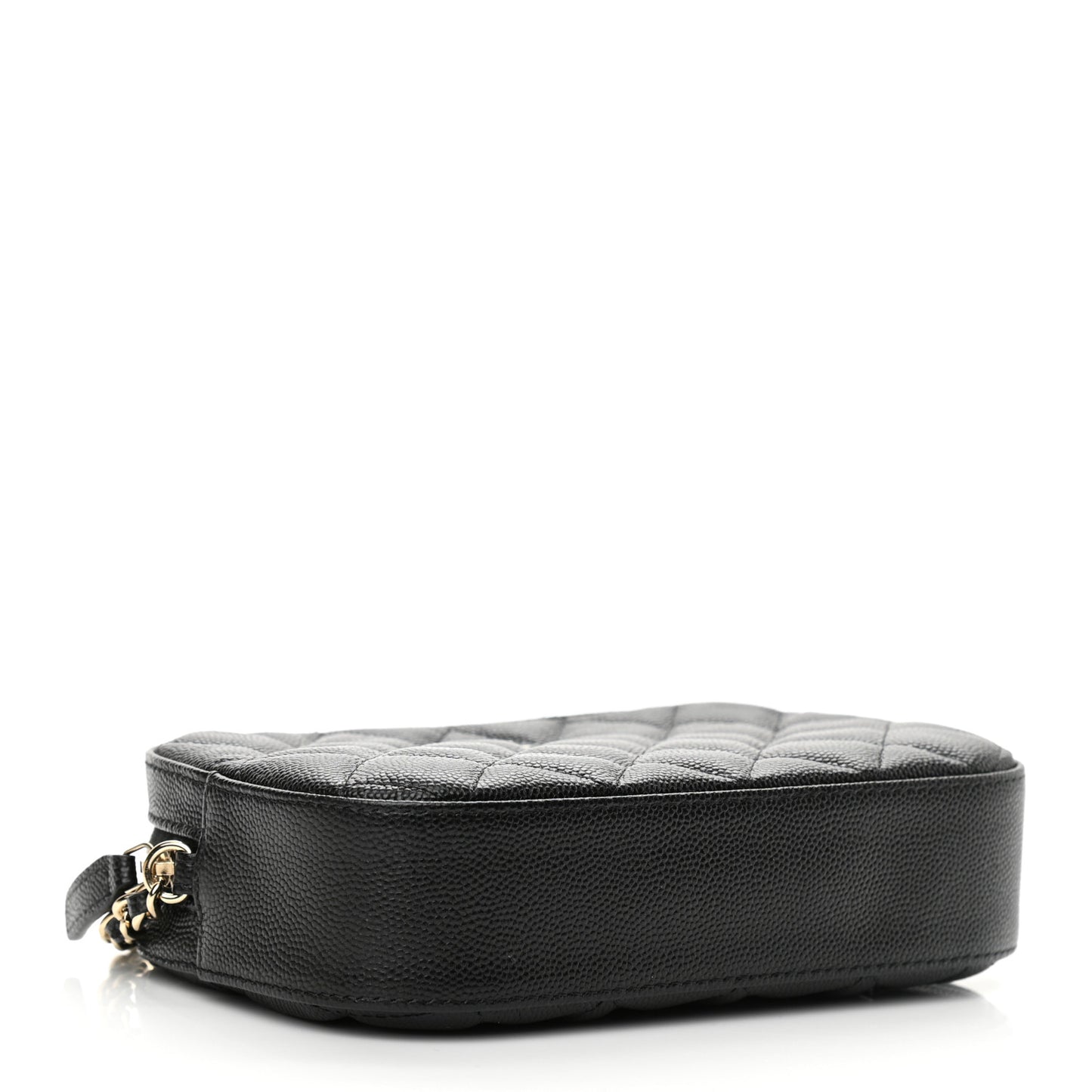 Caviar Quilted Vanity With Chain Black