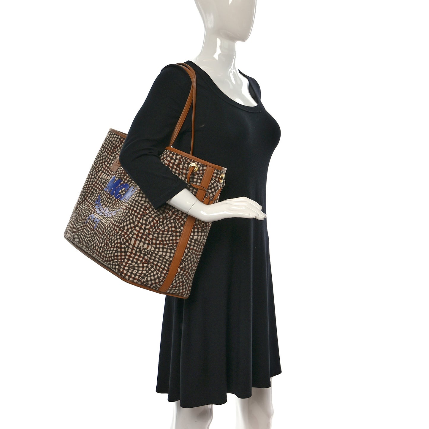 Visetos Large Liz Reversible Shopper Tote Cognac