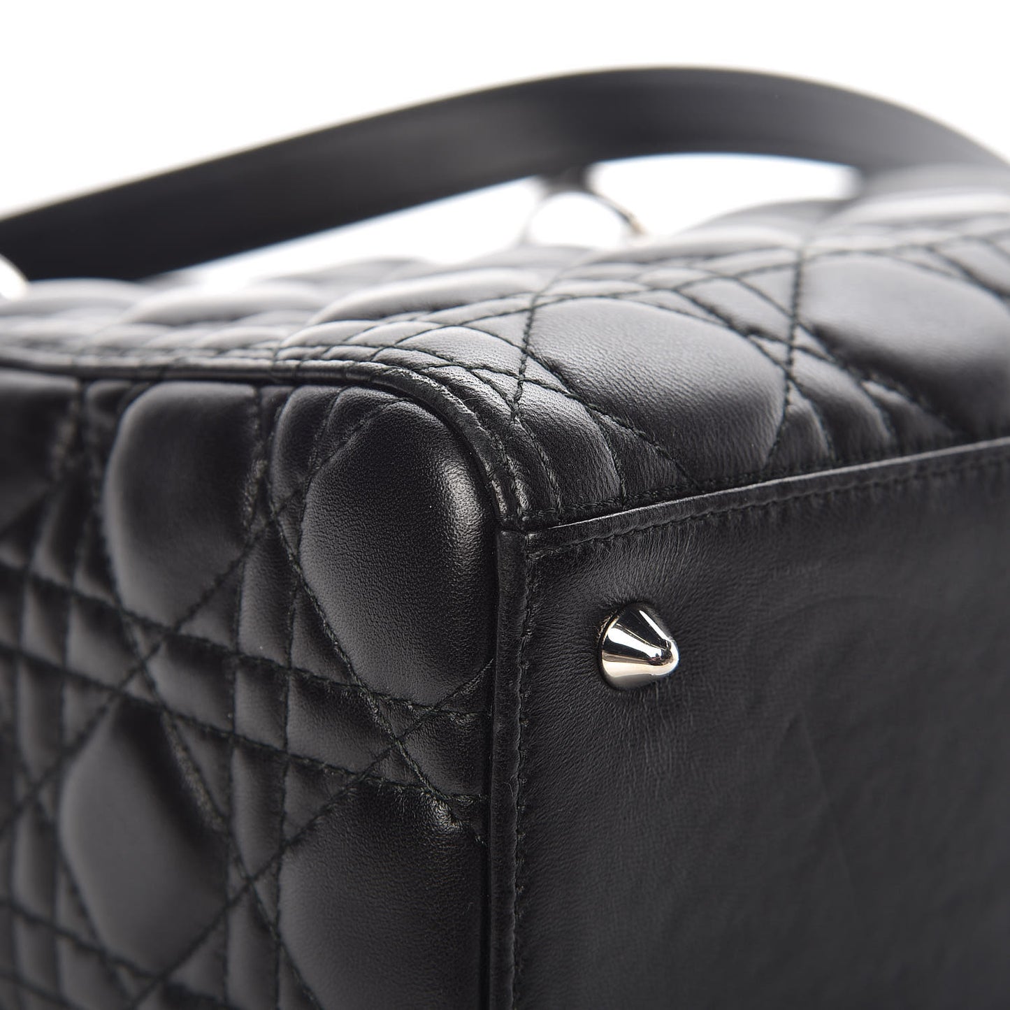 Lambskin Cannage Medium Lady Dior Black