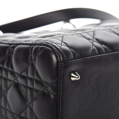 Christian Dior Lambskin Cannage Medium Lady Dior Black 13 of 14