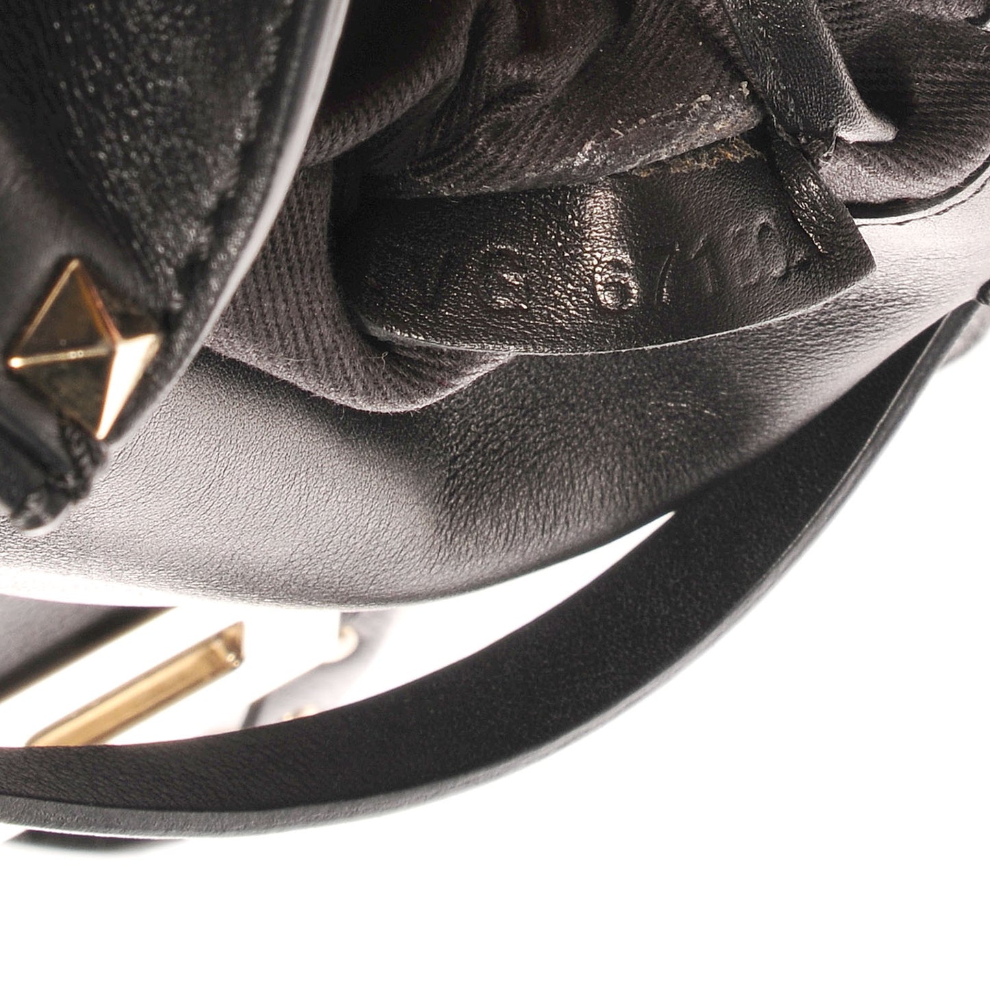 Vitello Mini Rockstud Flap Saddle Crossbody Bag Black