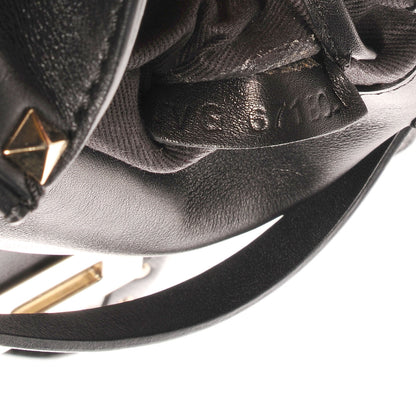 Valentino Garavani Vitello Mini Rockstud Flap Saddle Crossbody Bag Black 8 of 9