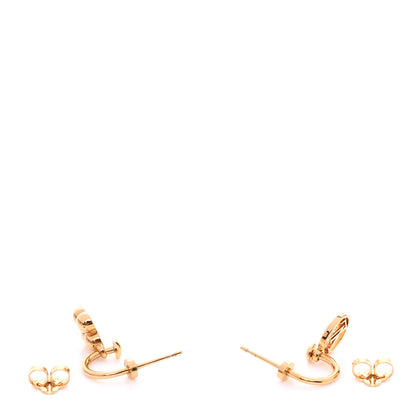 Louis Vuitton Brass Blooming Earrings Gold 3 of 5