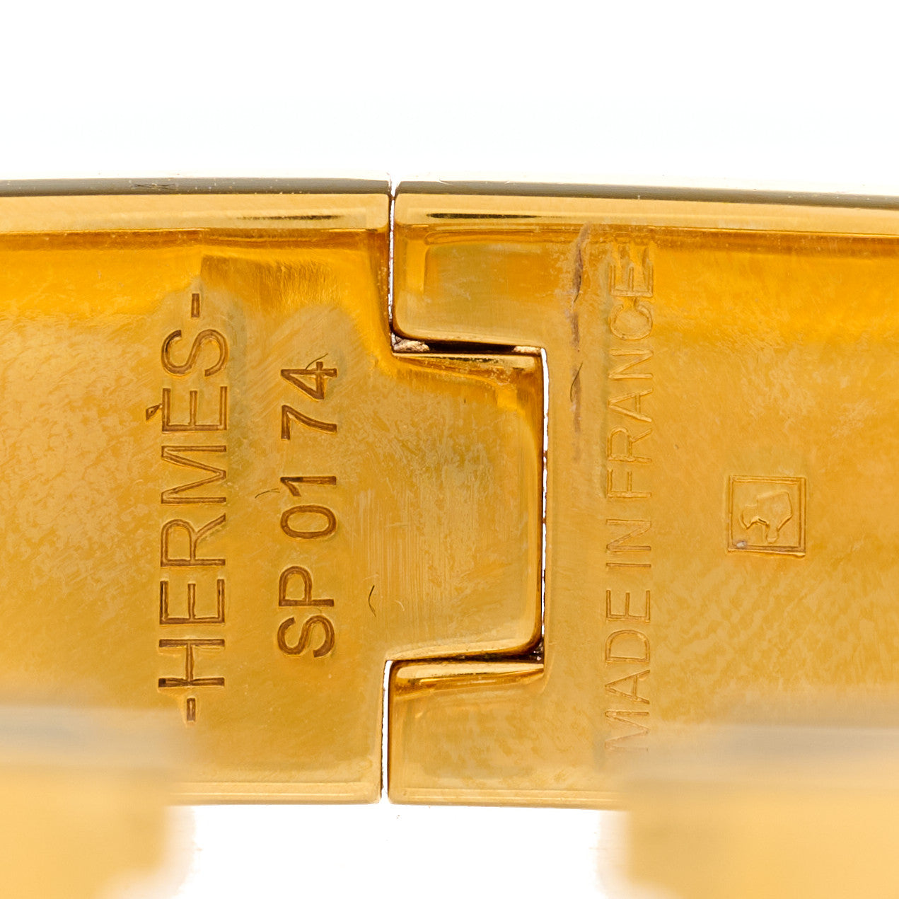 Enamel Narrow Clic Clac H Bracelet PM Black