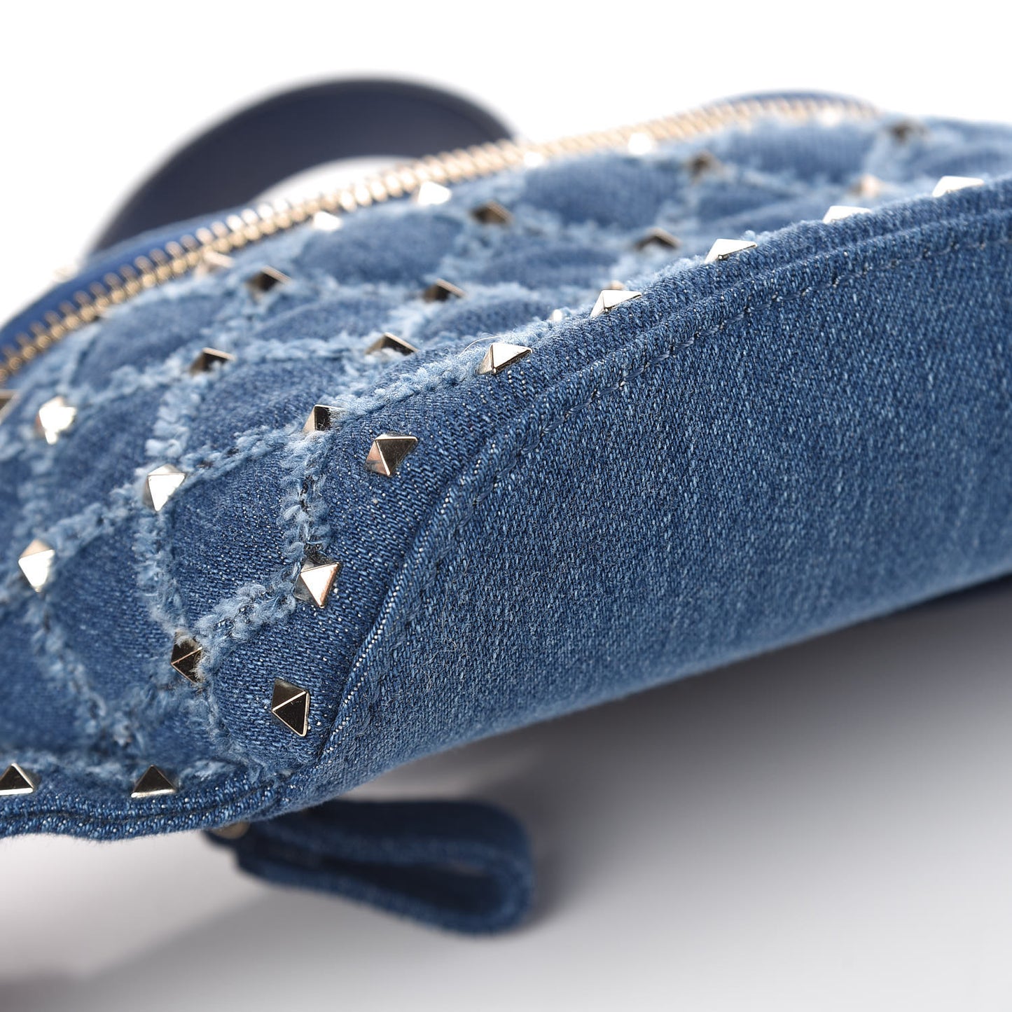 Denim Rockstud Spike Belt Bag 95 Denim
