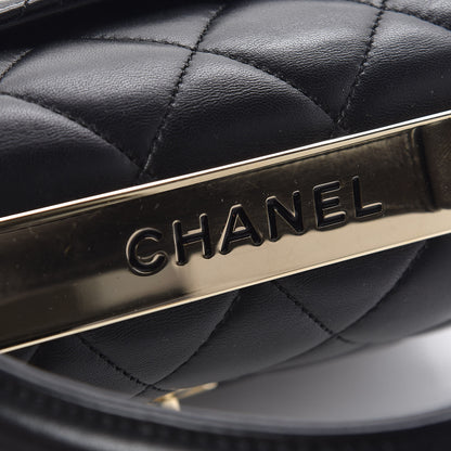 Chanel Lambskin Quilted Small Trendy CC Dual Handle Flap Bag Black 10 of 10