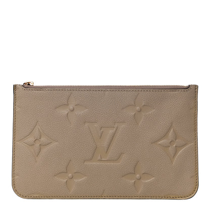 Louis Vuitton Empreinte Monogram Giant Neverfull MM Pochette Tourterelle 1 of 9