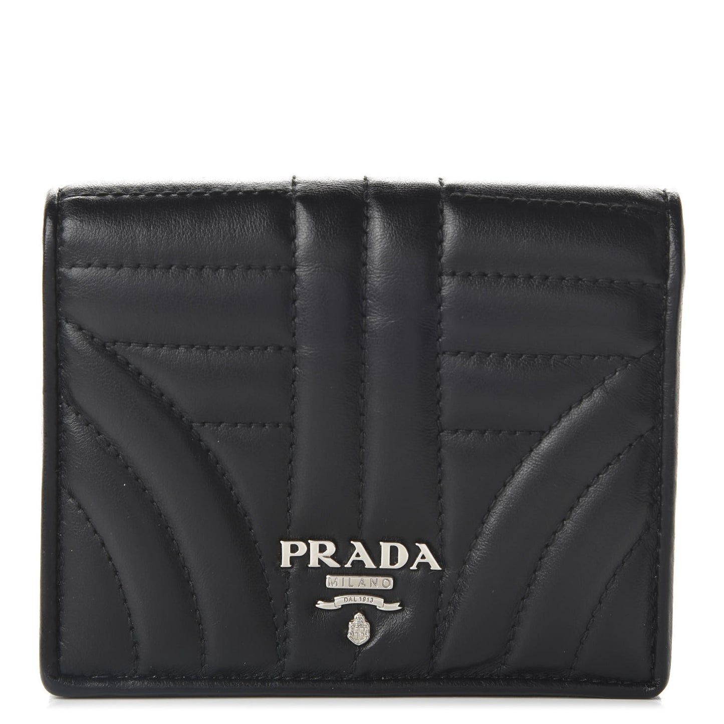 Soft Calfskin Impunture Diagramme Wallet Black