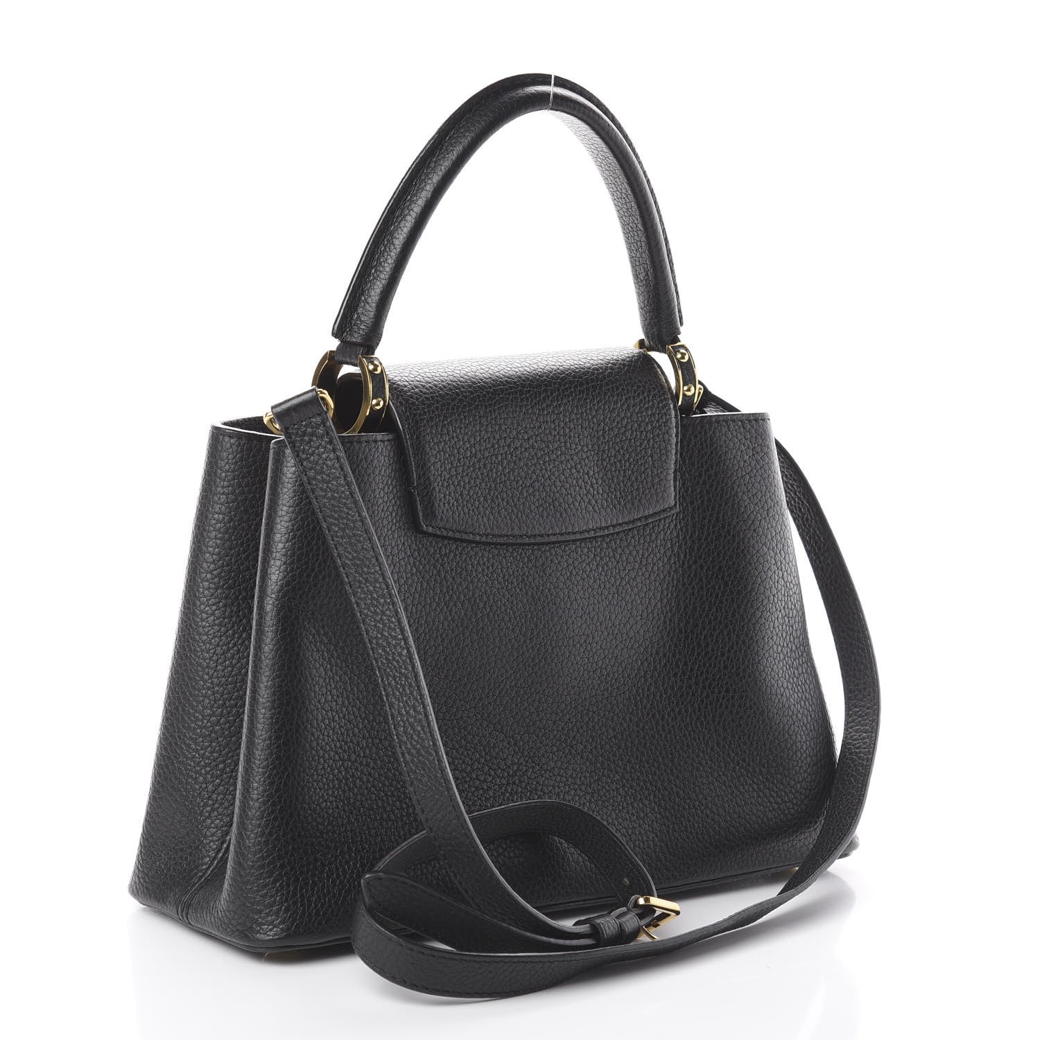 Louis Vuitton Taurillon Metallic Flowers Capucines PM Black 2 of 8