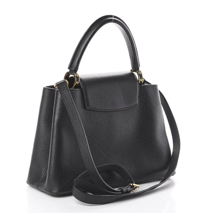 Louis Vuitton Taurillon Metallic Flowers Capucines PM Black 2 of 8