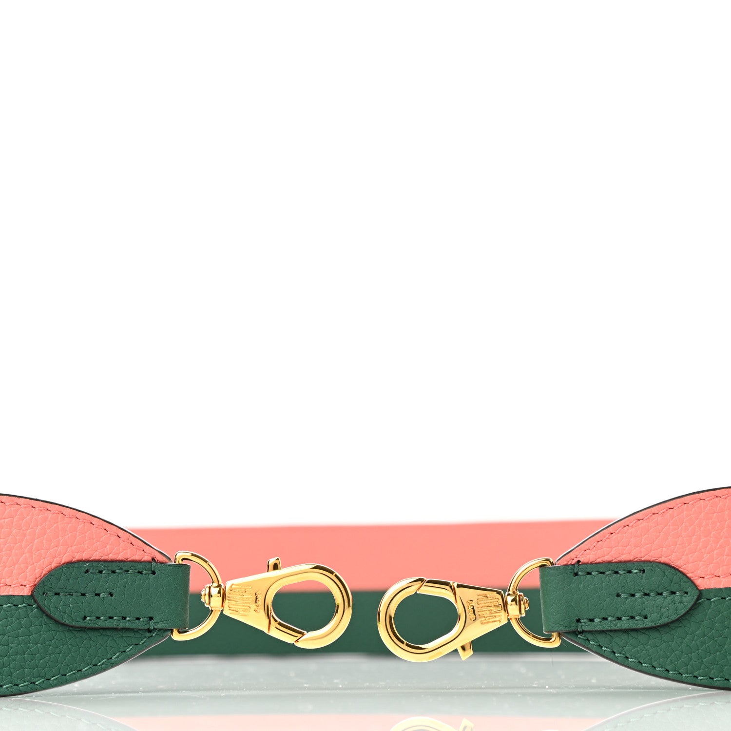 Moynat Taurillon Blush Across Strap Flamingo Emerald 3 of 5