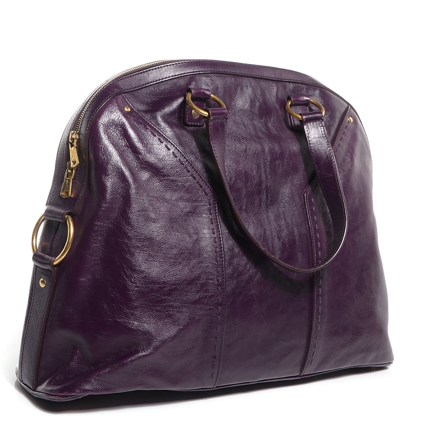 Leather Oversized Muse Purple