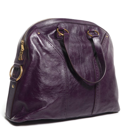 Saint Laurent Leather Oversized Muse Purple 3 of 9