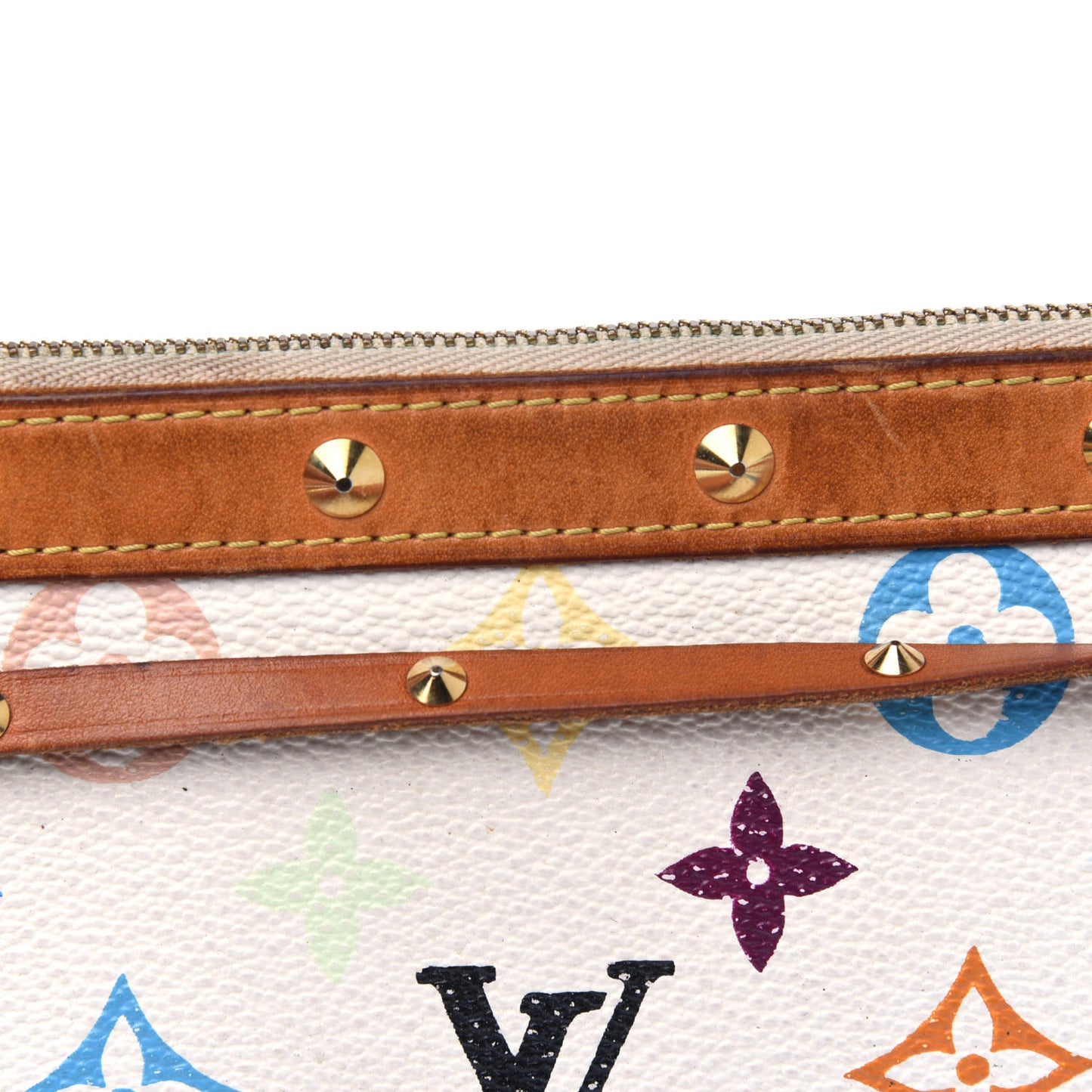 Monogram Multicolor Pochette Accessories White