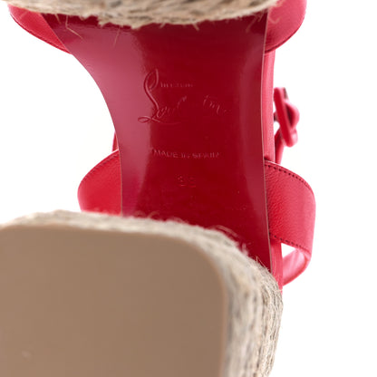Christian Louboutin Goatskin Super Mariza 130 Espadrille Sandals 38 Ole Natural 6 of 8