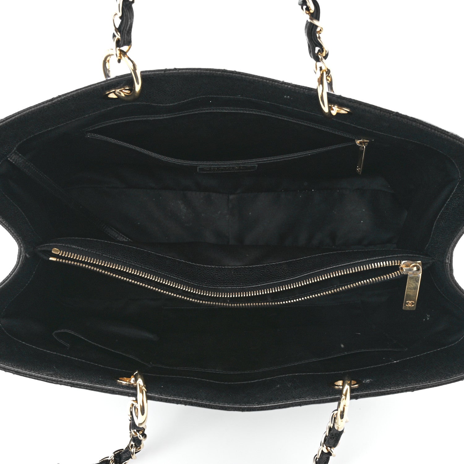 Chanel Caviar Quilted XL Grand Shopping Tote GST Black 6 of 12