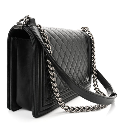 Chanel Lambskin Quilted New Medium Boy Flap Black 3 of 10