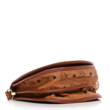 MCM Visetos Small Flap Shoulder Bag Cognac 4 of 12