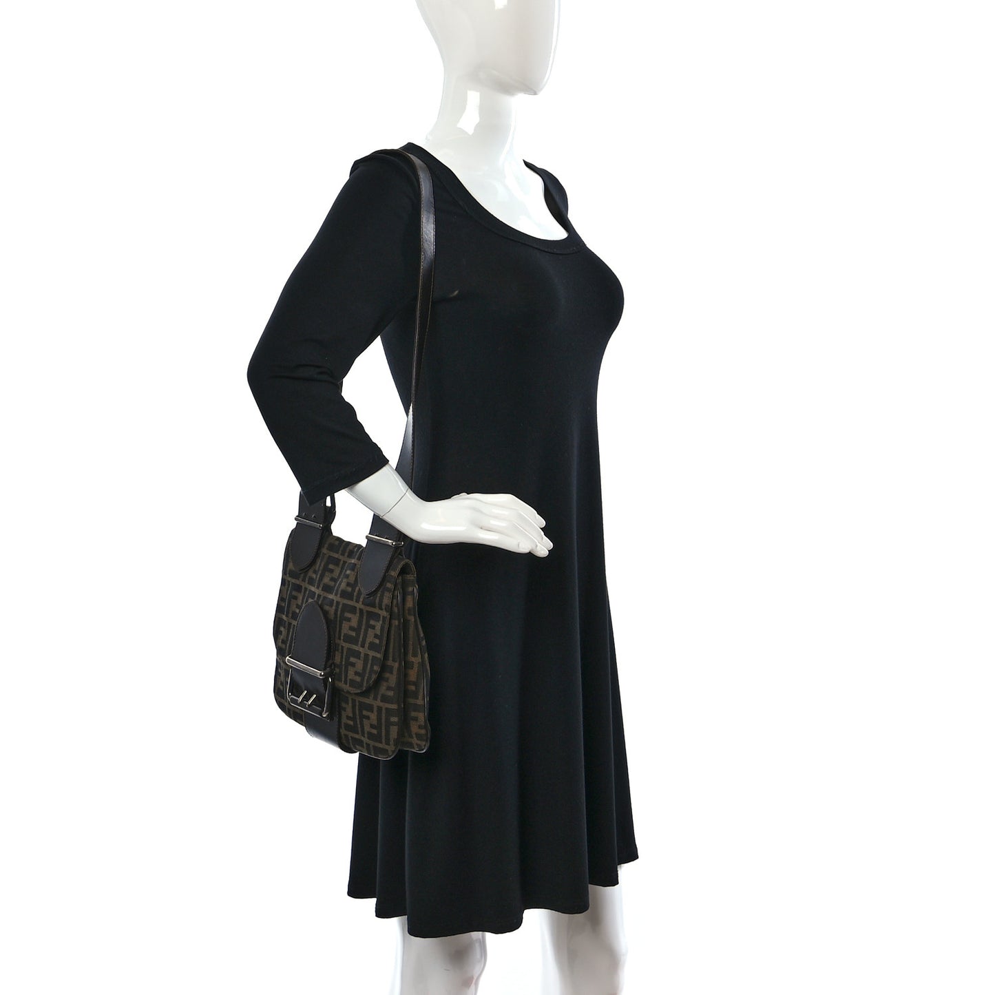 Zucca Buckle Shoulder Bag Tobacco