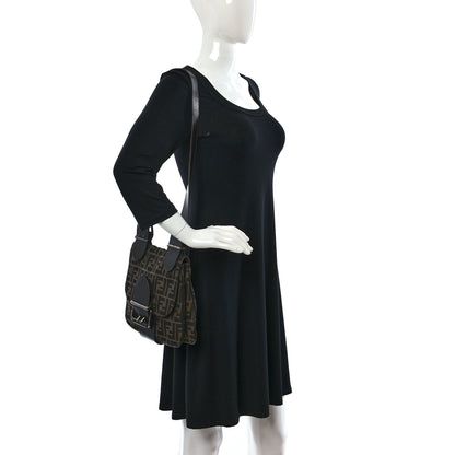 Fendi Zucca Buckle Shoulder Bag Tobacco 2 of 19