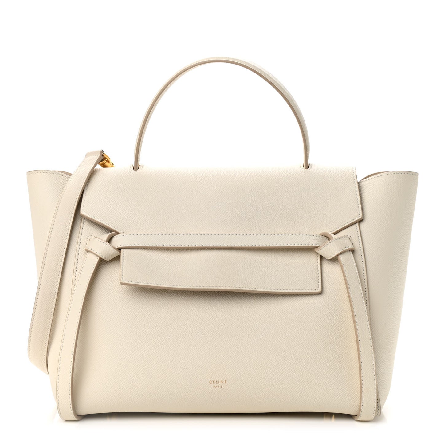 Grained Calfskin Mini Belt Bag White