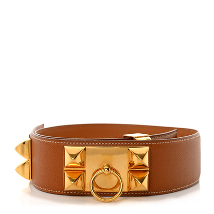 Hermes Courchevel Collier De Chien CDC Belt 66 Gold 1 of 9