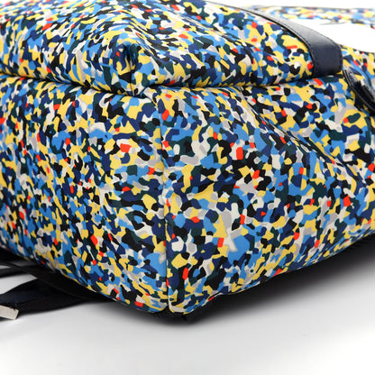 Fendi Nylon Vitello Elite Flamingo Granite Lightning Monster Eyes Backpack Multicolor Lavagna 6 of 8
