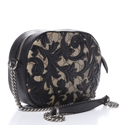 Gucci GG Supreme Monogram Arabesque Mini Chain Shoulder Bag Beige Black 3 of 13