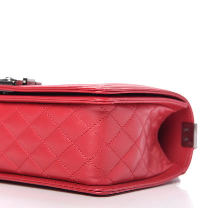 Chanel Calfskin Chevron Quilted Medium Boy Flap Red 7 of 11