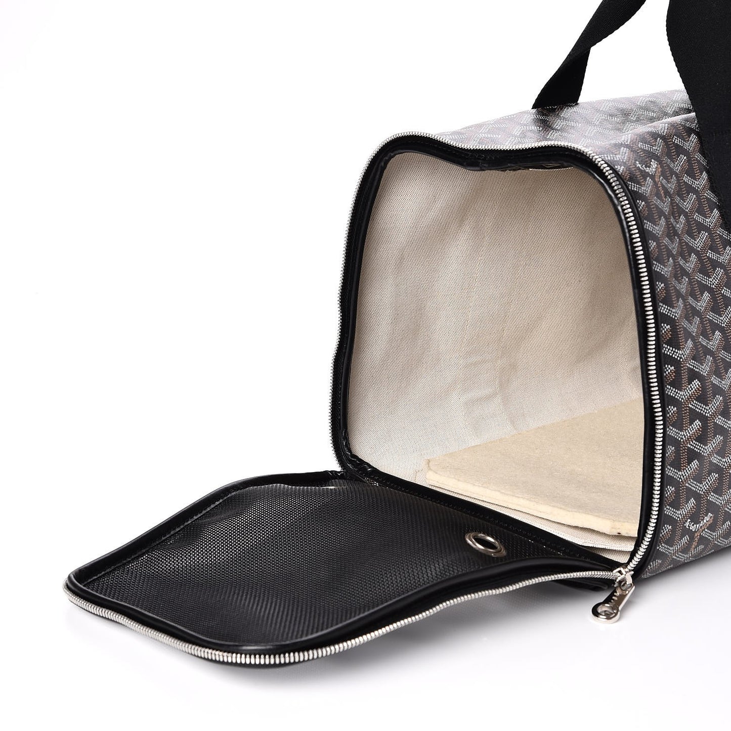 Goyardine Voltigeur Pet Carrier Black