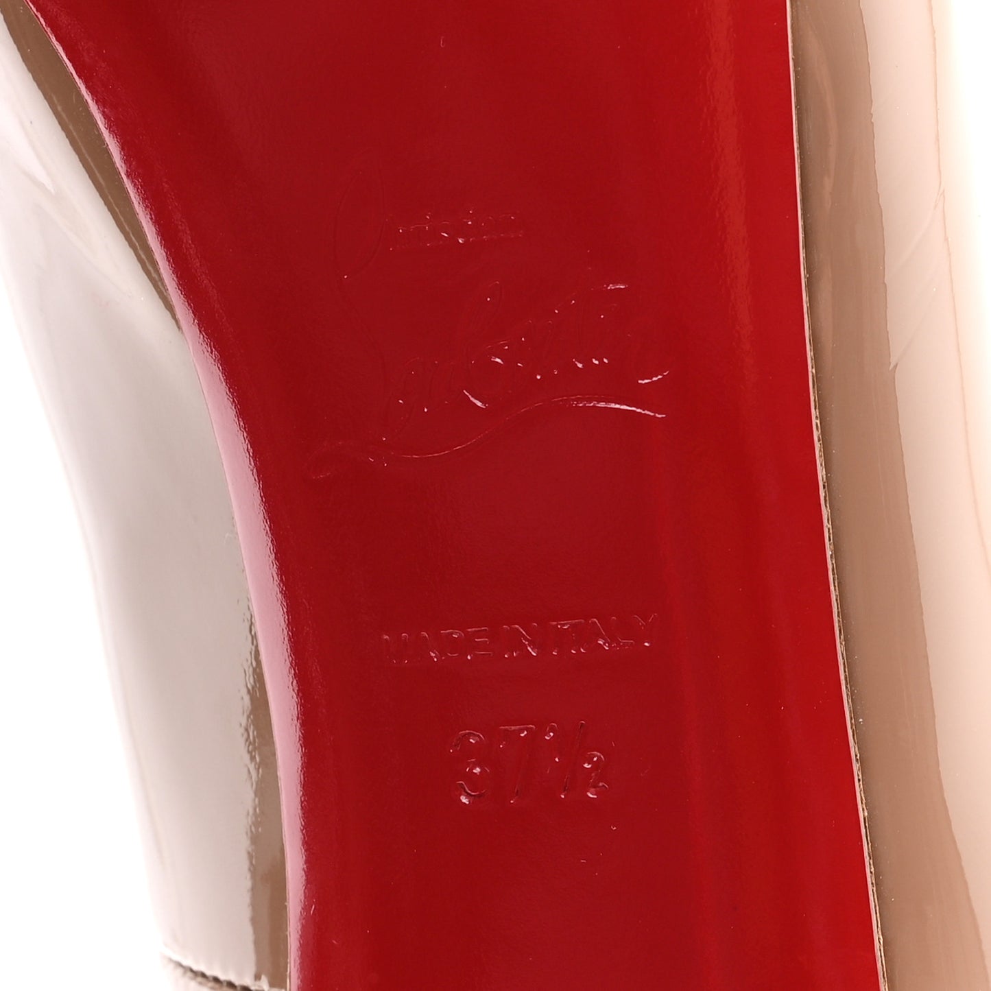 Patent New Very Prive 120 Pumps 37.5 Nude
