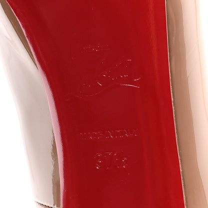 Christian Louboutin Patent New Very Prive 120 Pumps 37.5 Nude 7 of 11