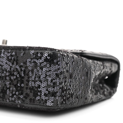 Chanel Sequin Lambskin Medium Moonlight on Water Flap Black 9 of 9