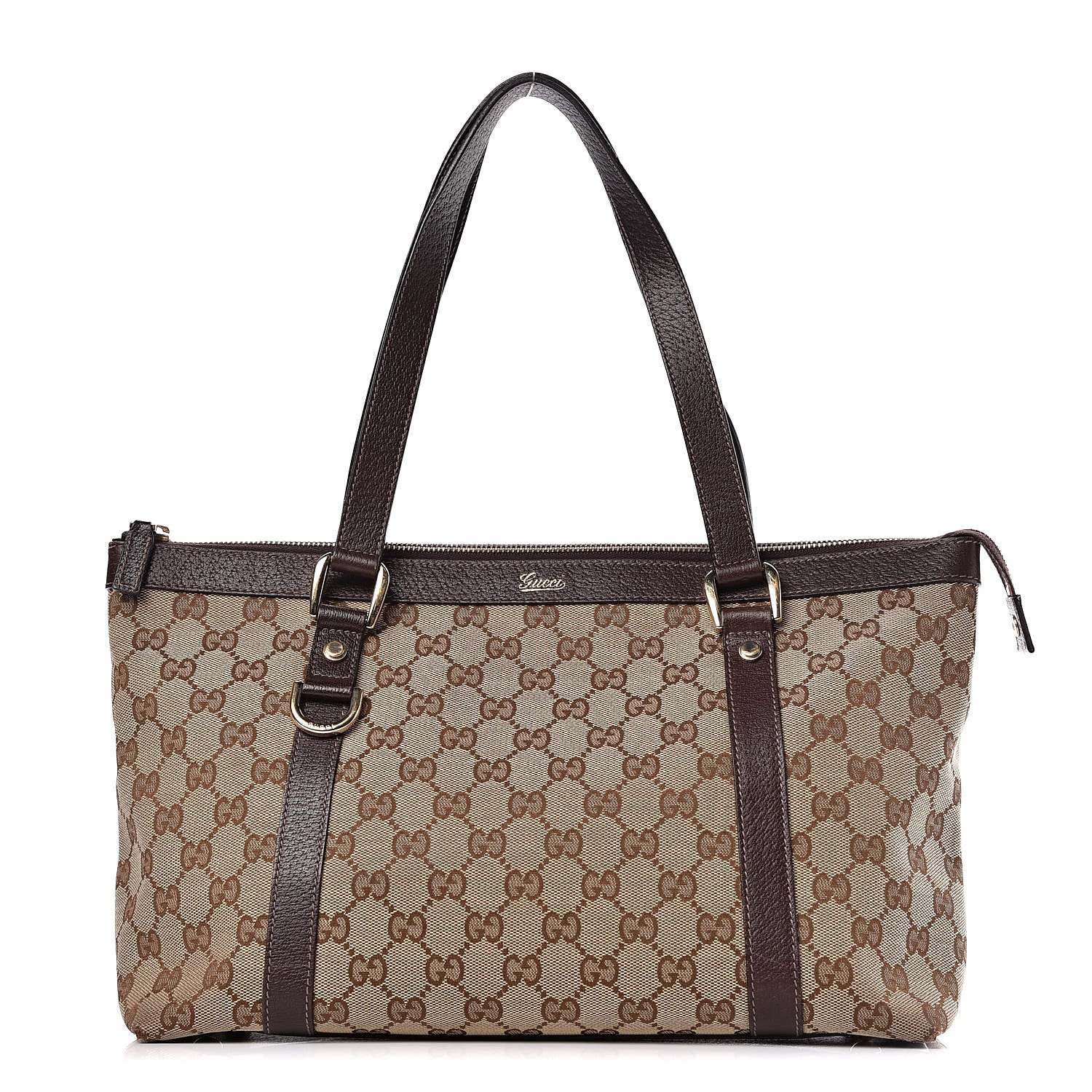 Gucci Monogram Medium Abbey Tote Dark Brown 1 of 14