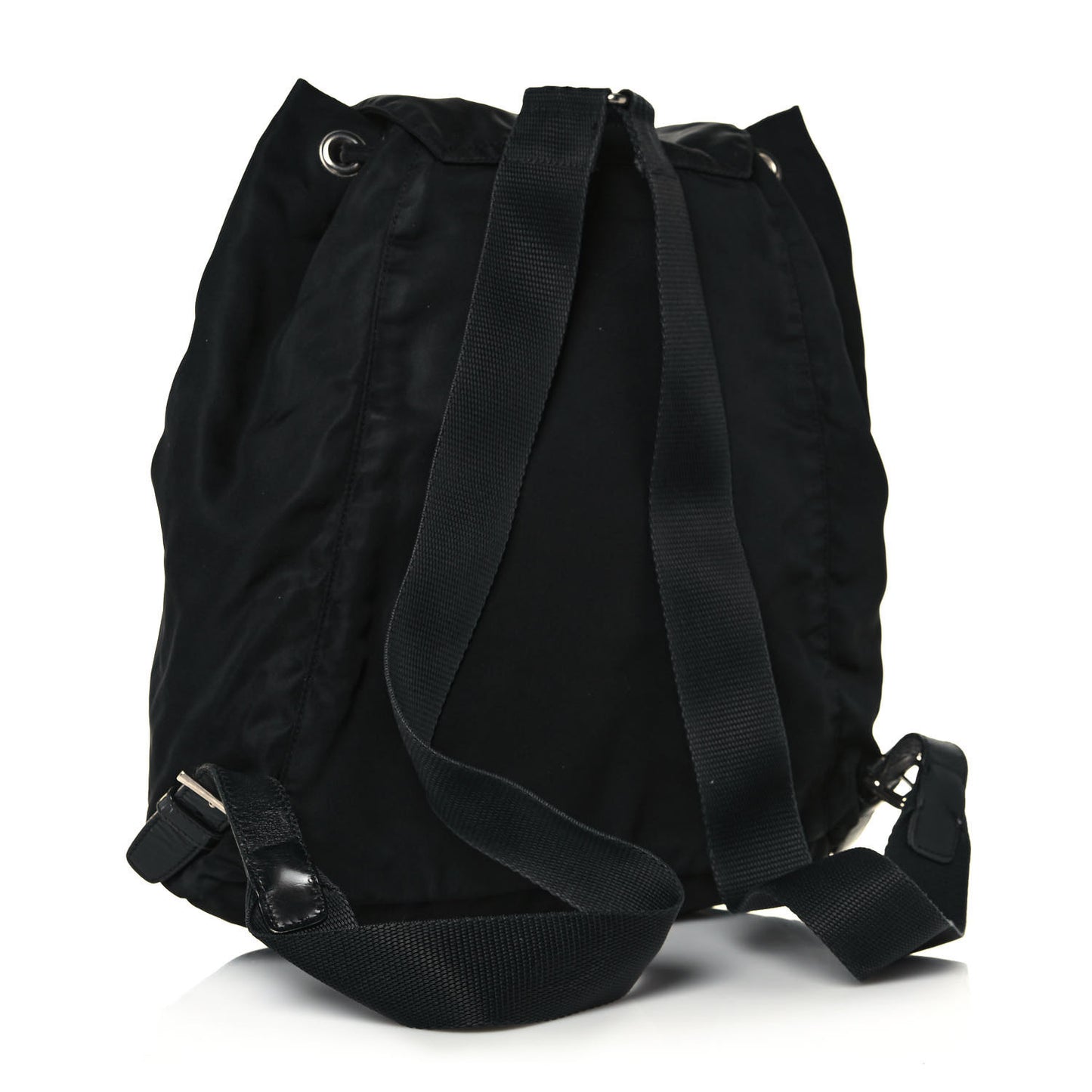 Nylon Vela Single Buckle Backpack Black