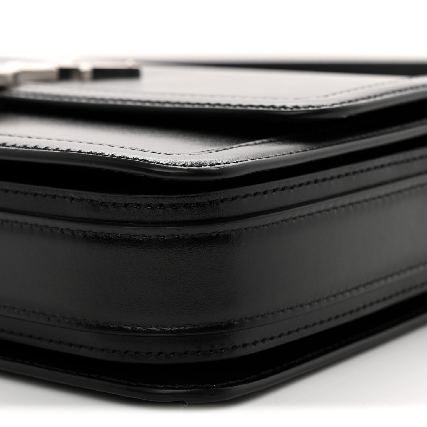 Box Calfskin Monogram Medium Solferino Satchel Black