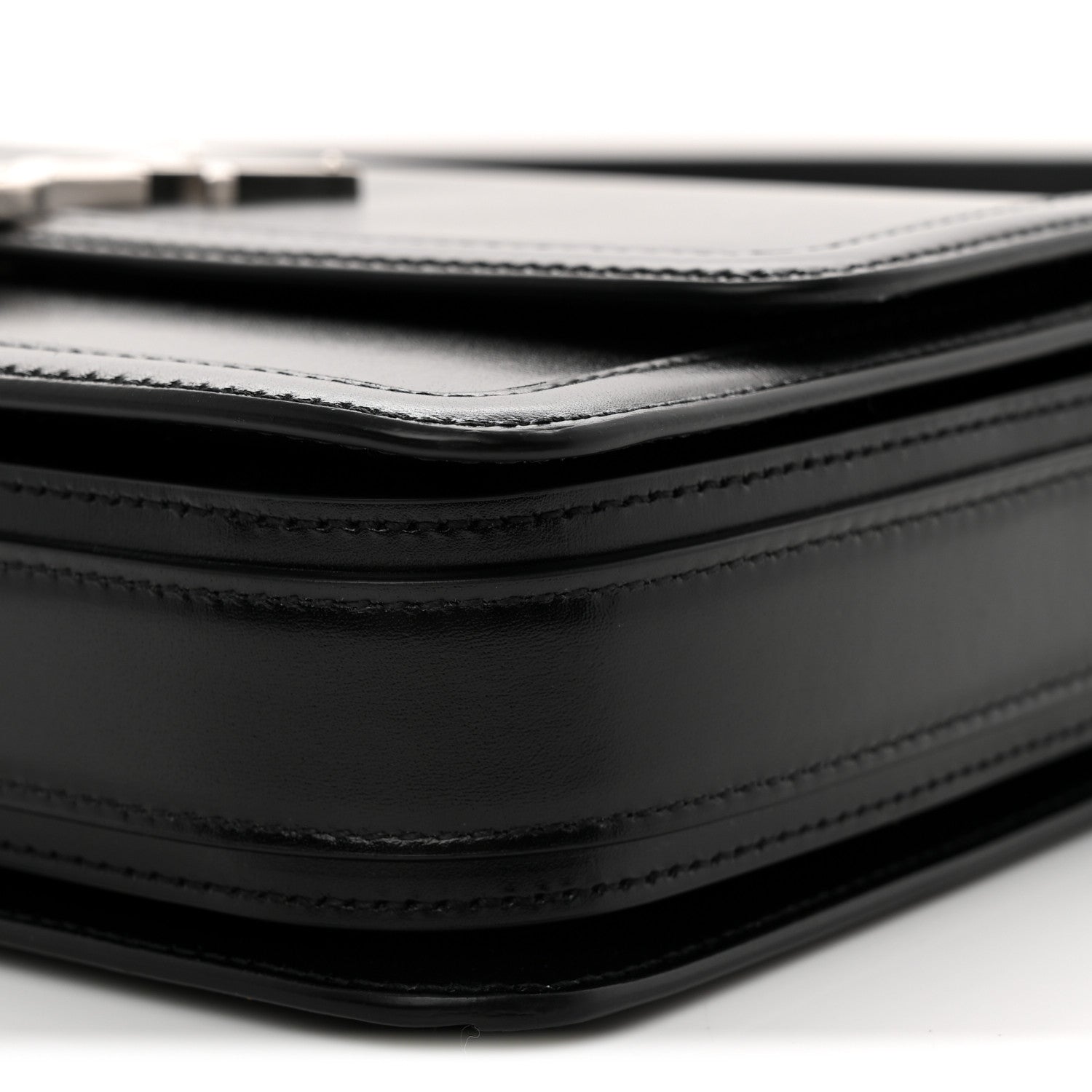 Saint Laurent Box Calfskin Monogram Medium Solferino Satchel Black 10 of 11