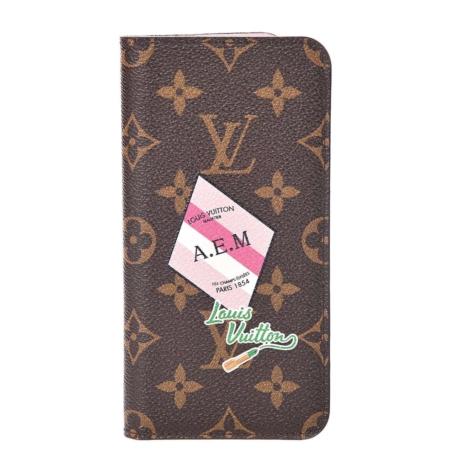 Louis Vuitton Monogram My LV World Tour iPhone 7/8 Plus Folio Case Rose Ballerine 1 of 12