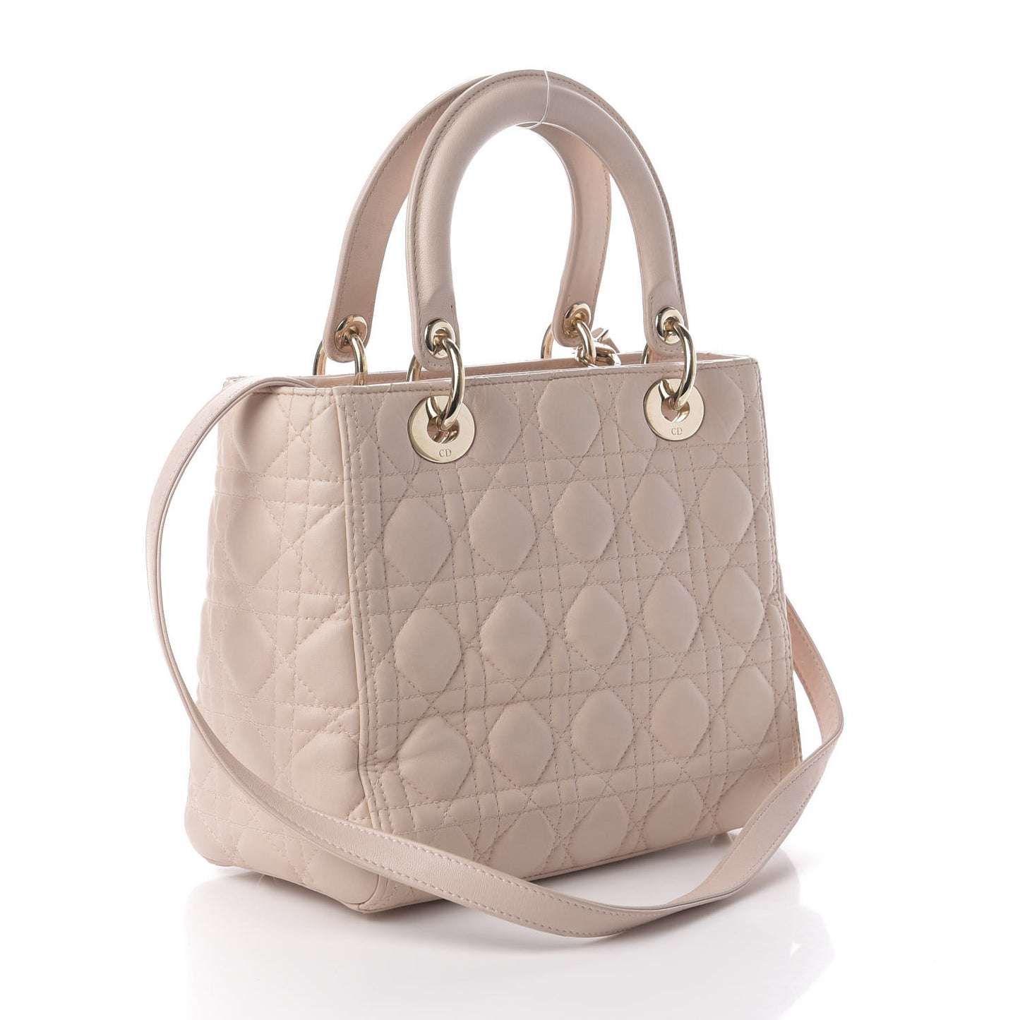 Lambskin Cannage Medium Lady Dior Light Pink