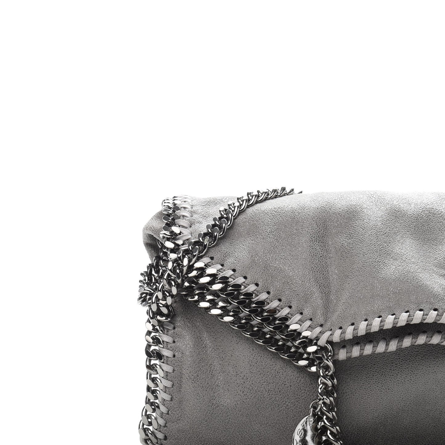 Shaggy Deer Falabella Fold Over Tote Grey