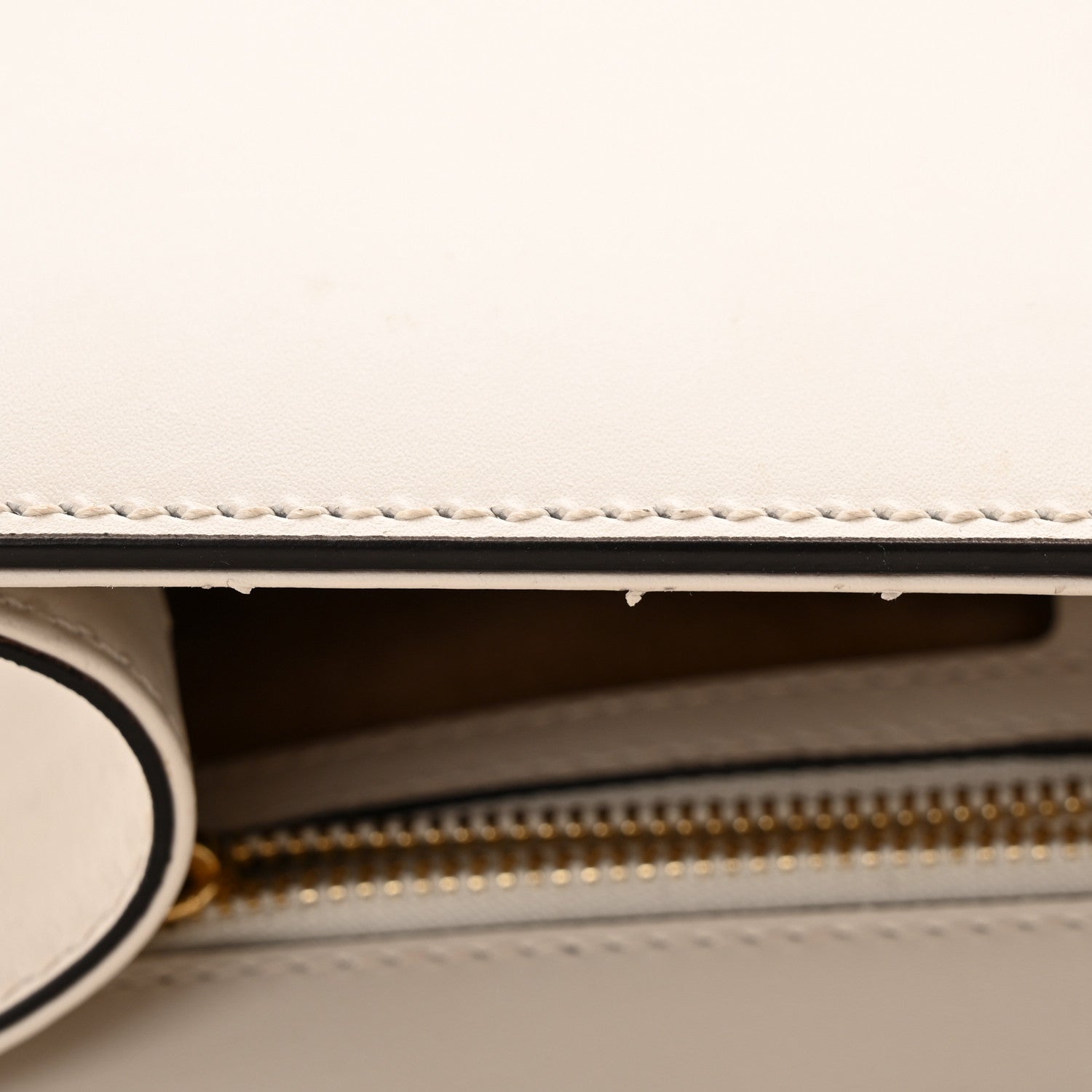 Gucci Calfskin Web Medium Sylvie Top Handle Bag White 8 of 12