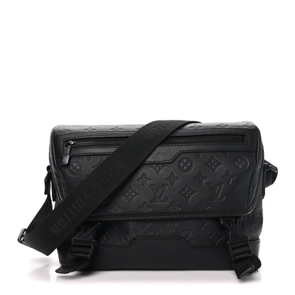 Louis Vuitton Calfskin Monogram Shadow Messenger Voyager PM  Black 1 of 9